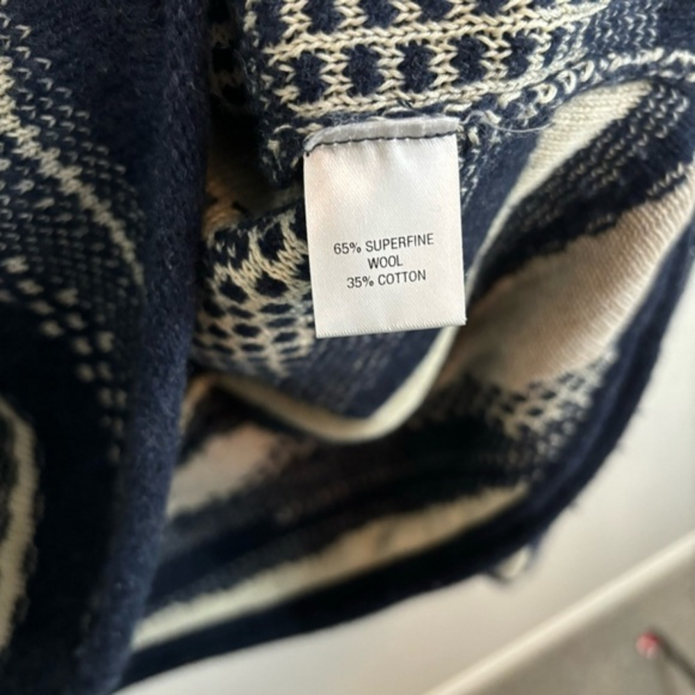 Good Omen Cotton Wool Blend Oversized Sweater Wide Sleeves Sz XS Bulky Cozy - Picture 8 of 8